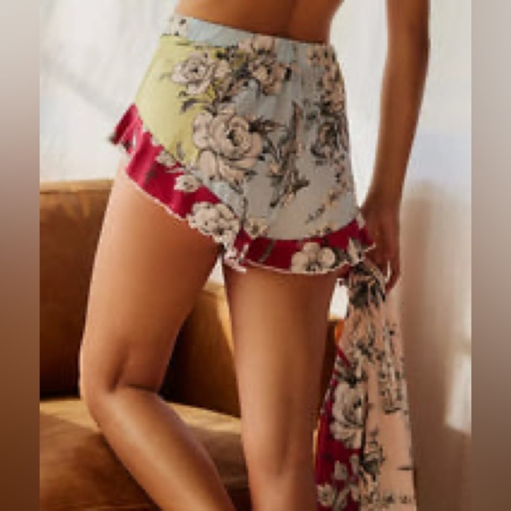 Anthropologie Floral Sleep Shorts XXS - Picture 3 of 4